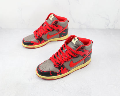 Nike Dunk High Red Acid Wash